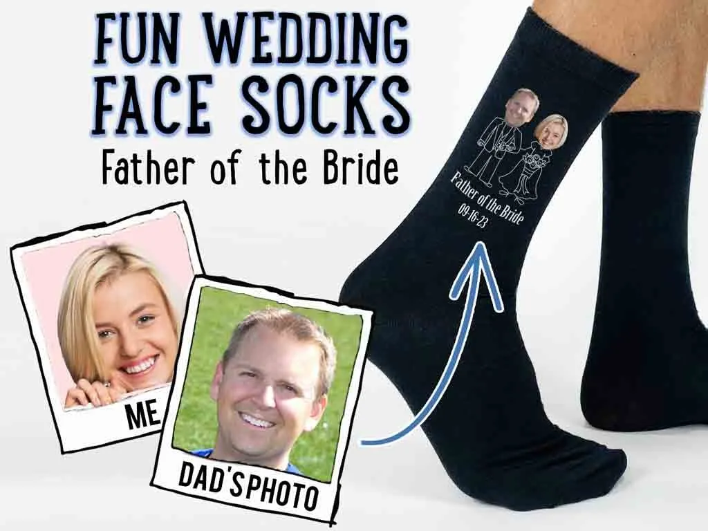 Custom Father Of The Bride Socks with Pictures