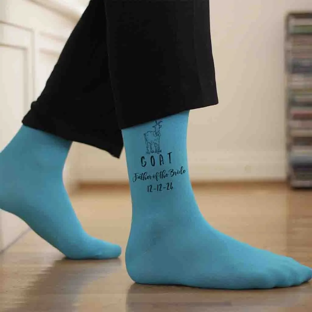 Custom Wedding Socks for Father of the Bride - Personalized and Unique