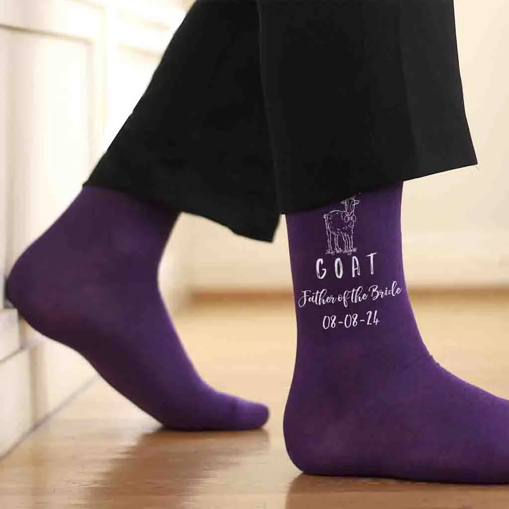 Custom Wedding Socks for Father of the Bride - Personalized and Unique