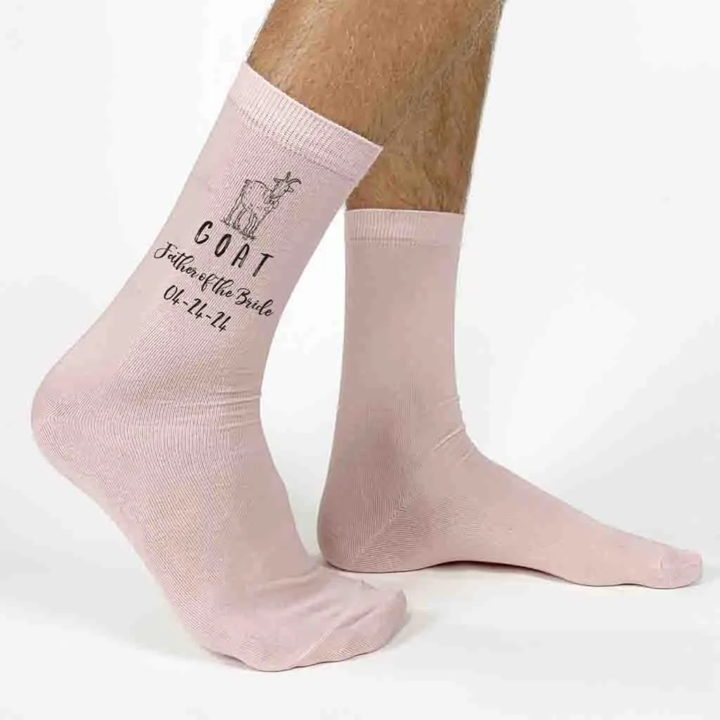 Custom Wedding Socks for Father of the Bride - Personalized and Unique