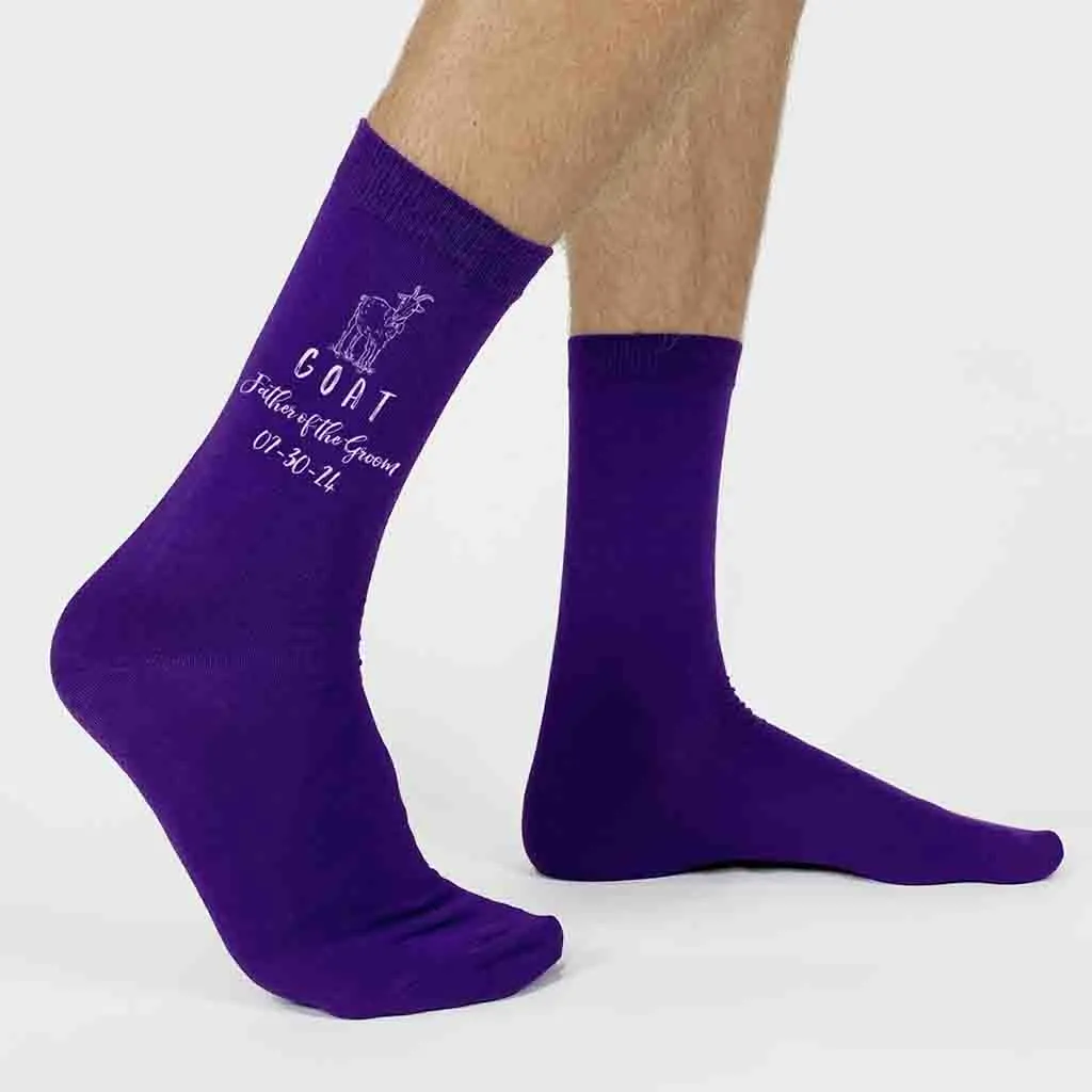 Custom Wedding Socks for Father of the Groom - Personalized and High Quality