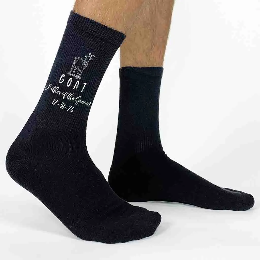 Custom Wedding Socks for Father of the Groom - Personalized and High Quality