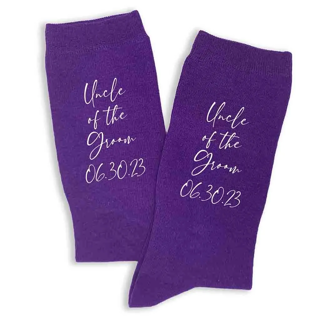 Custom Wedding Socks: Personalized Script Design