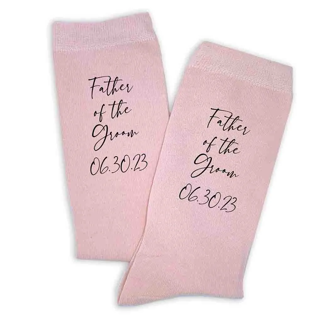 Custom Wedding Socks: Personalized Script Design