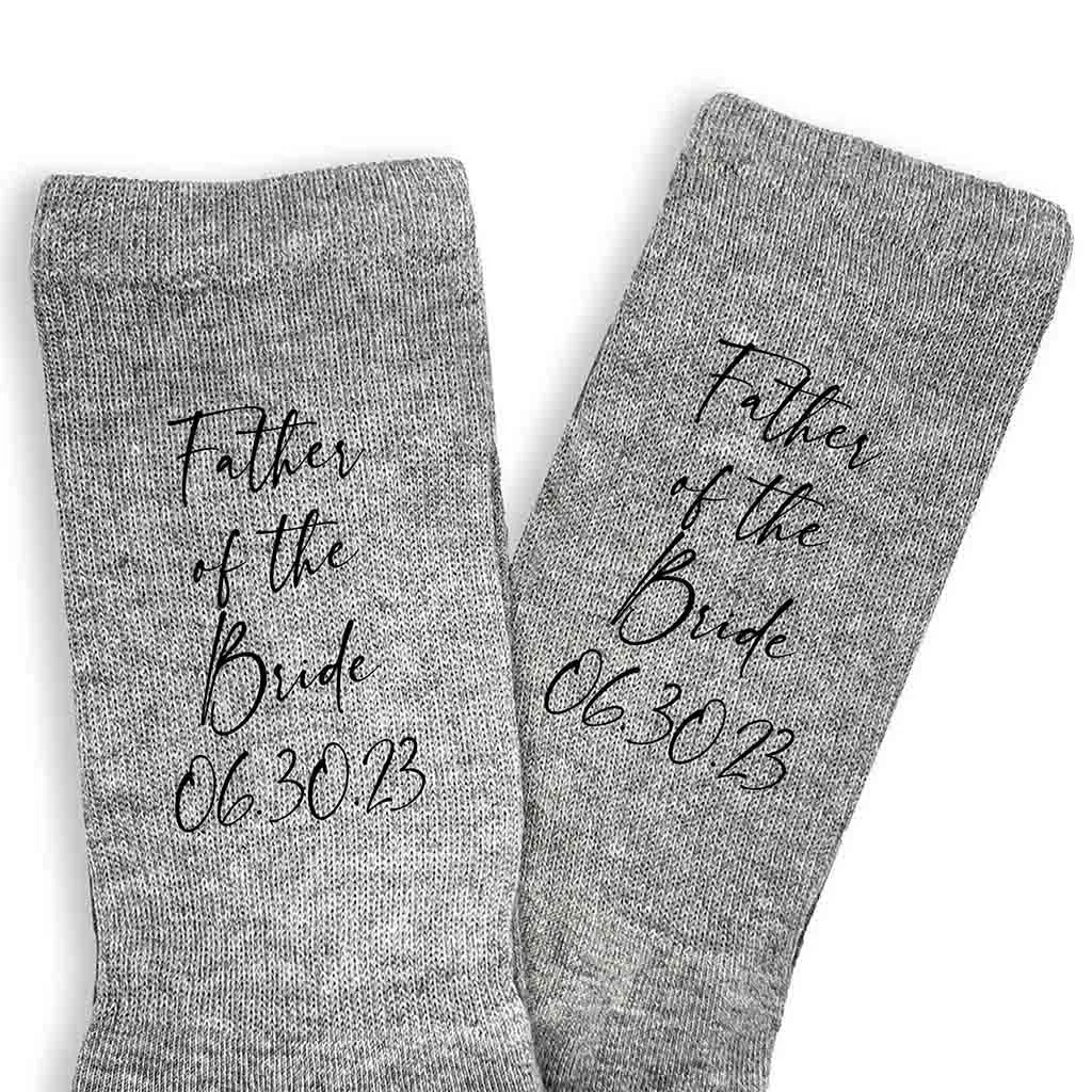 Custom Wedding Socks: Personalized Script Design