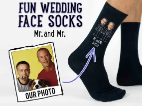 Customized Photo Wedding Socks for Mr. & Mr. Couples