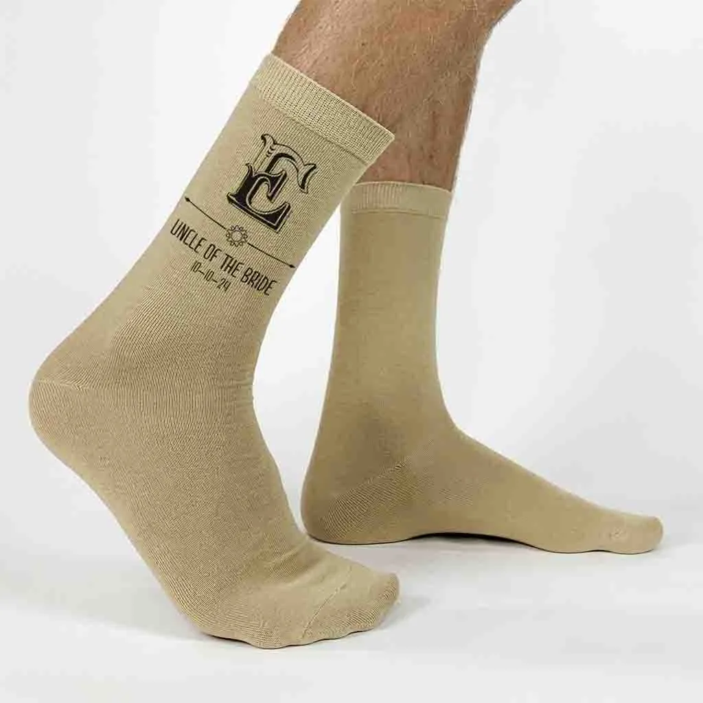 Customized steampunk groomsmen socks