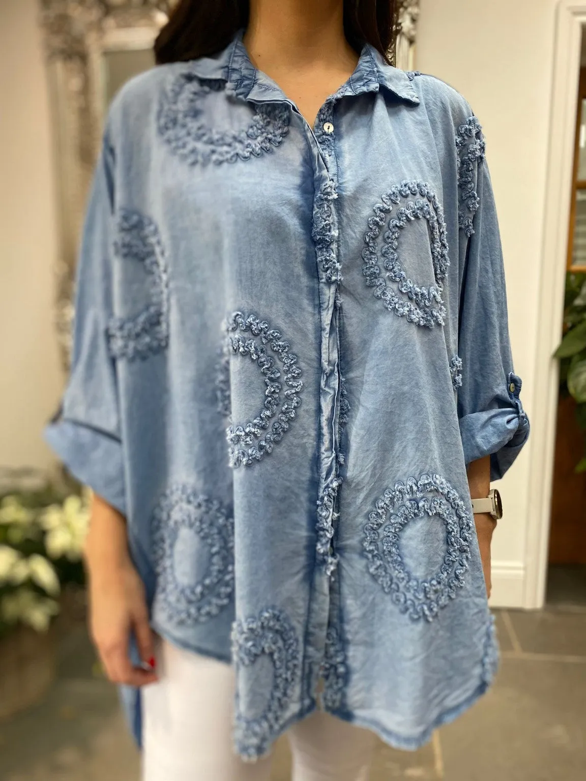 Denim Style Soft Pattern Shirt