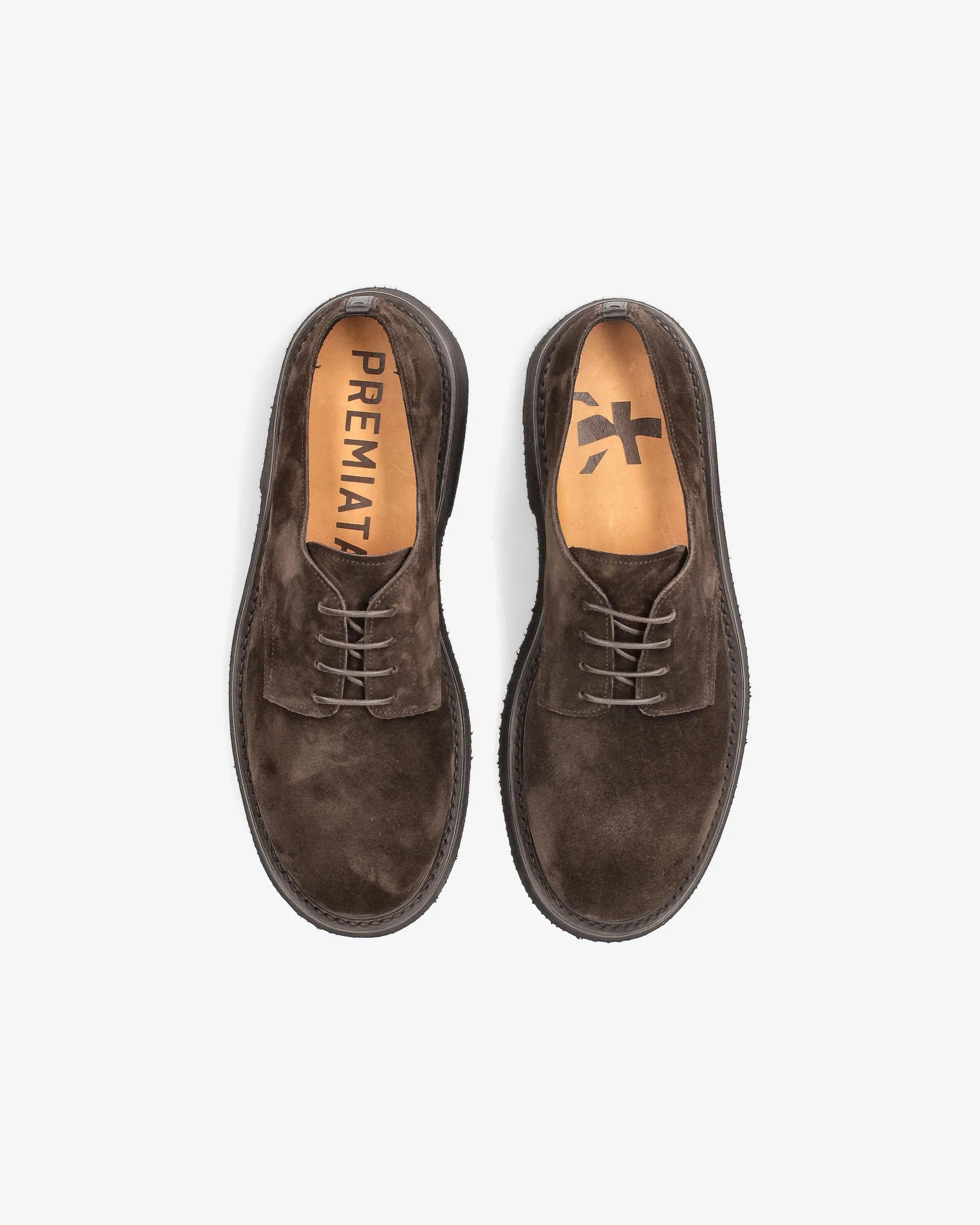 Derby 32115A Rain Horse Suede Leather Shoes