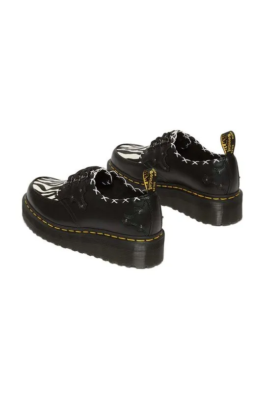 Dr. Martens leather shoes Ramsey Quad 3i women's black color DM31679195