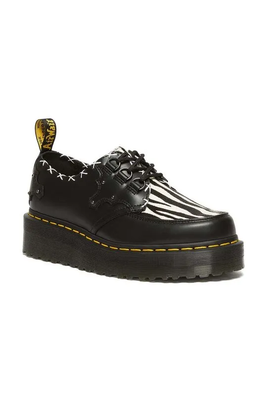 Dr. Martens leather shoes Ramsey Quad 3i women's black color DM31679195