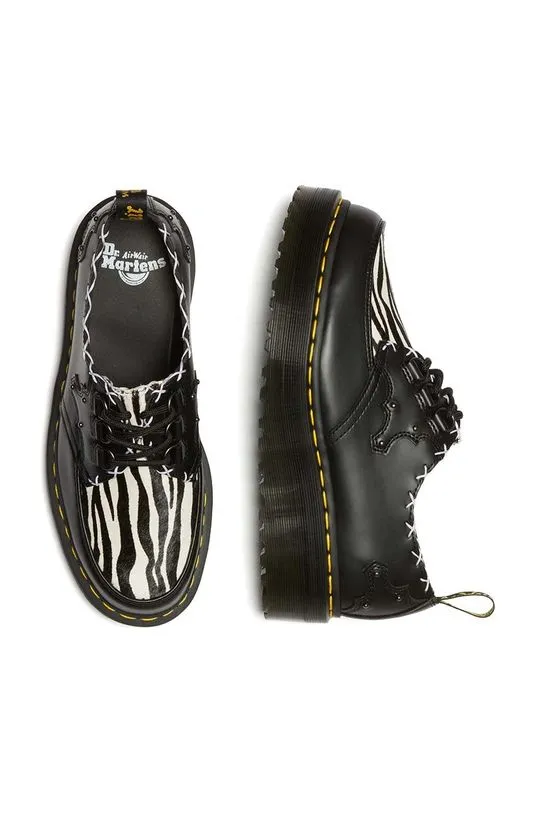 Dr. Martens leather shoes Ramsey Quad 3i women's black color DM31679195