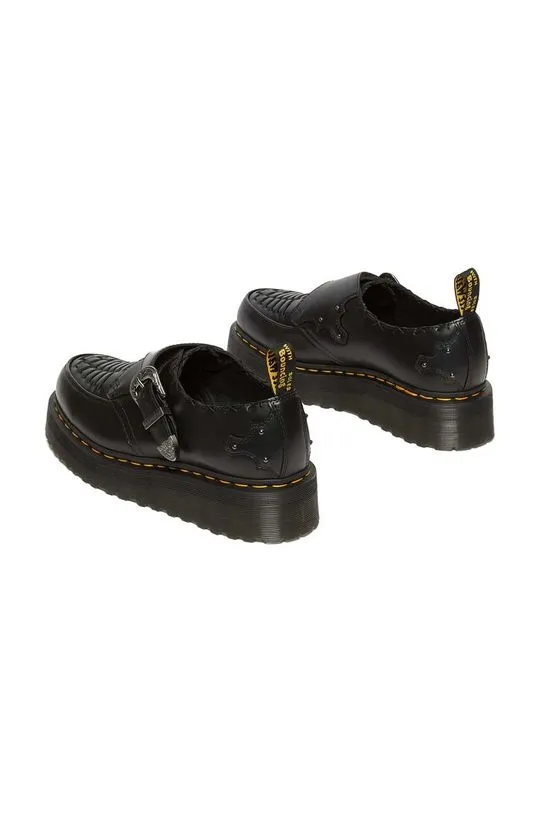 Dr. Martens leather shoes Ramsey Quad Monk women's black color DM31680001