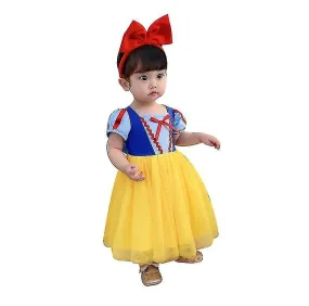 Dresses little girl's princess puffy costume dress-up cosplay birthday dress l