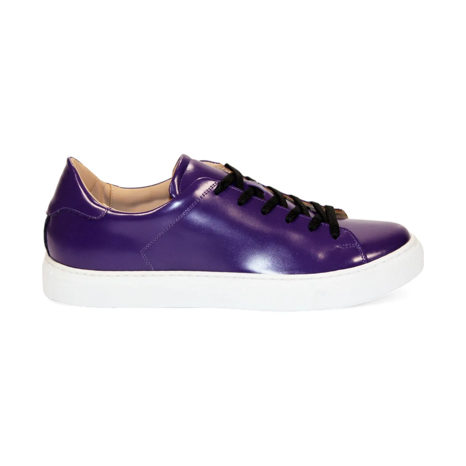 Duca Monza Men's Shoes Purple Calf-Skin Leather Sneakers (D1056)