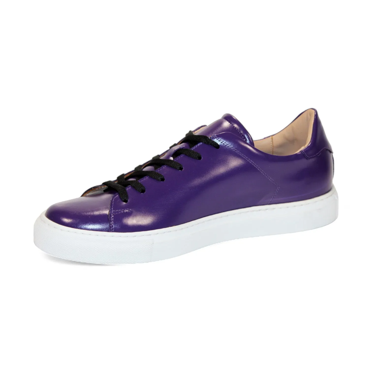 Duca Monza Men's Shoes Purple Calf-Skin Leather Sneakers (D1056)