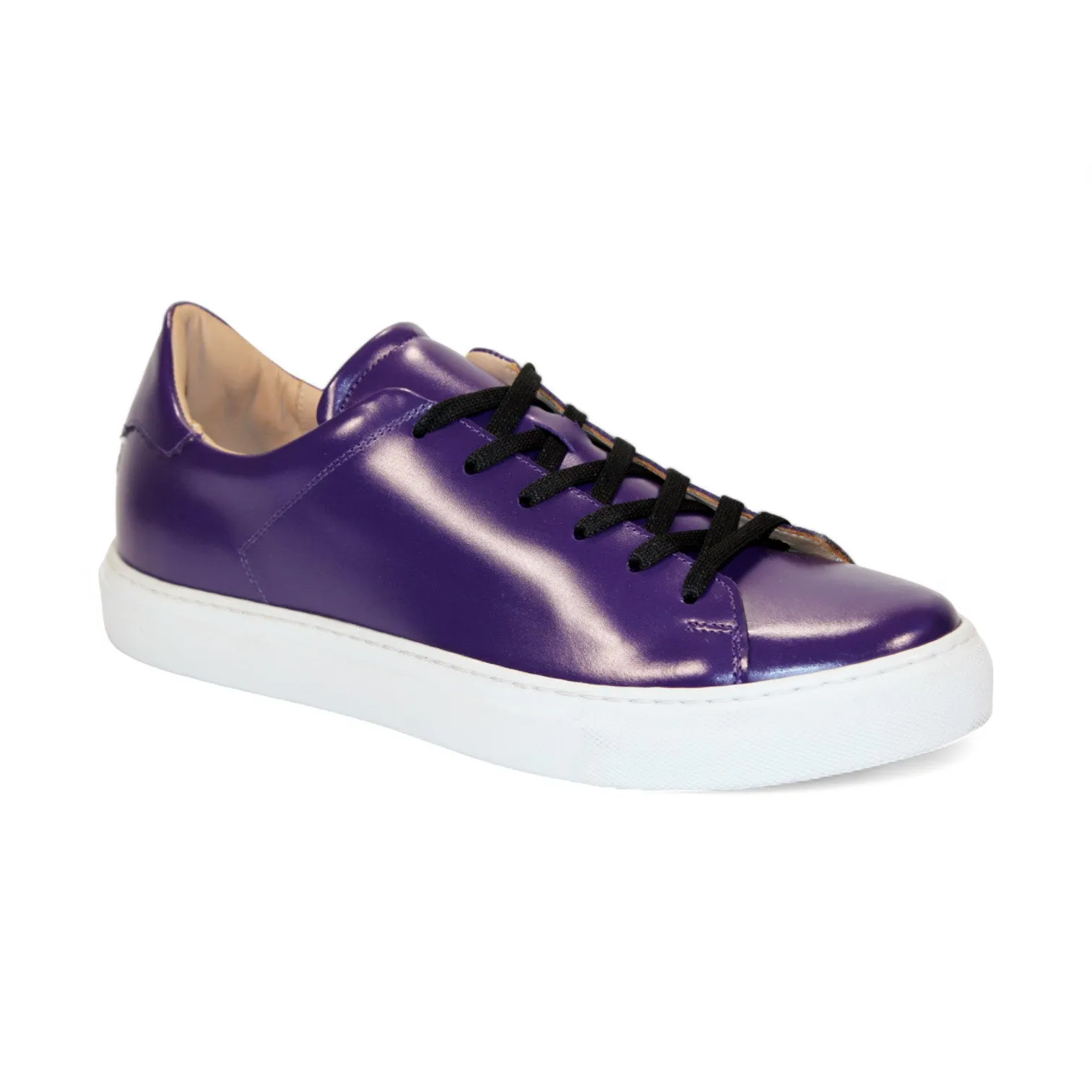 Duca Monza Men's Shoes Purple Calf-Skin Leather Sneakers (D1056)