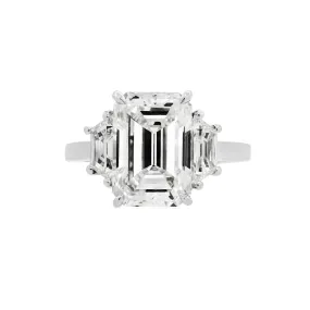 Emerald Cut Lab Grown Diamond Engagement Rings