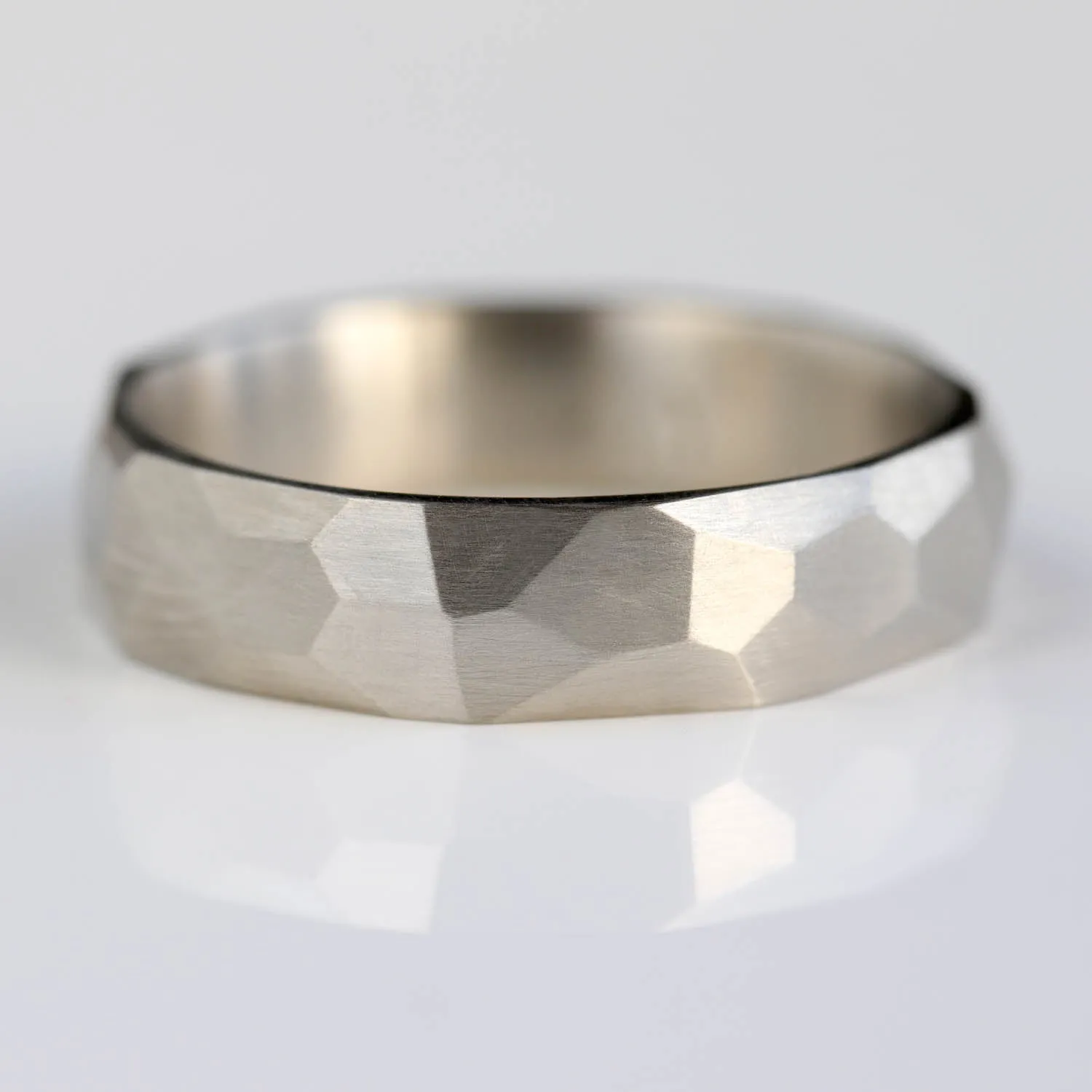 Faceted Wedding Band 