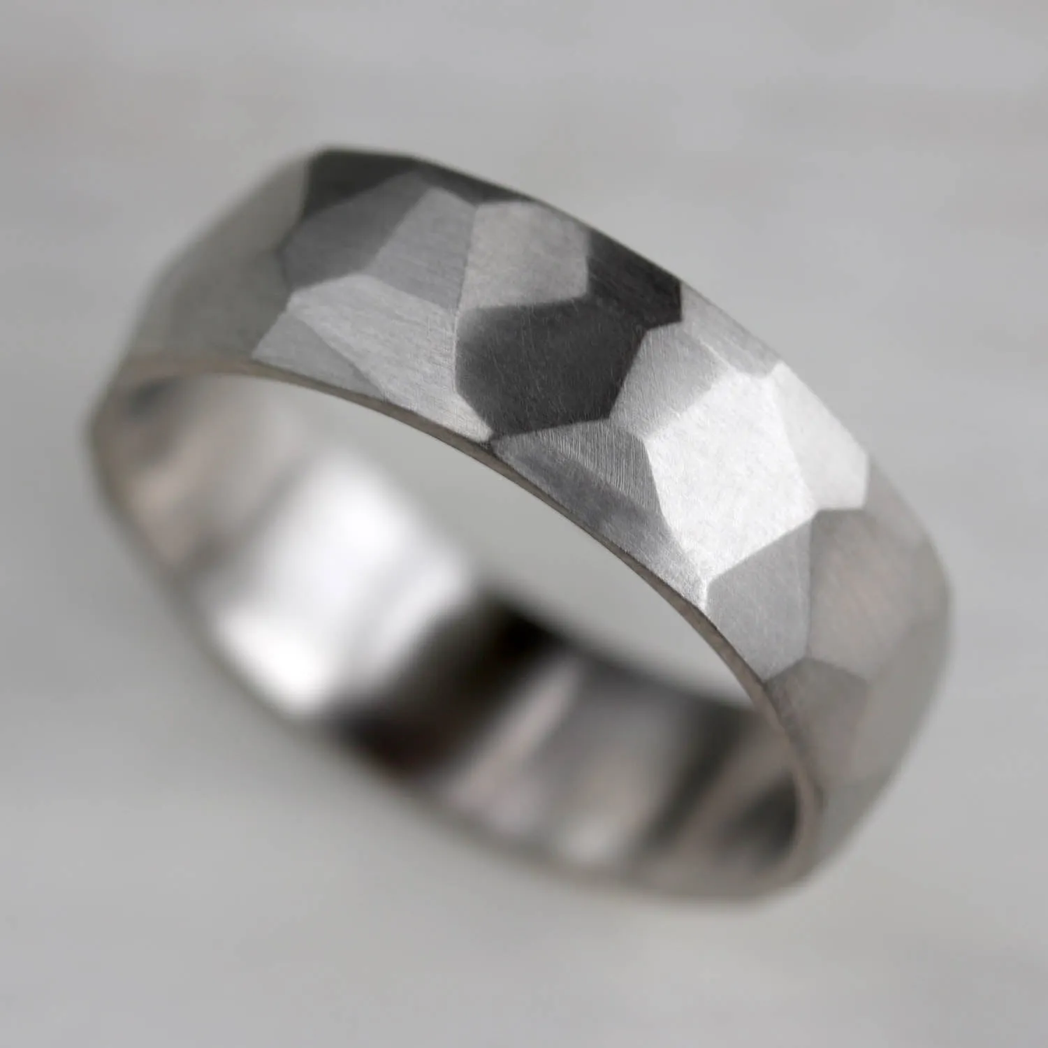 Faceted Wedding Band 