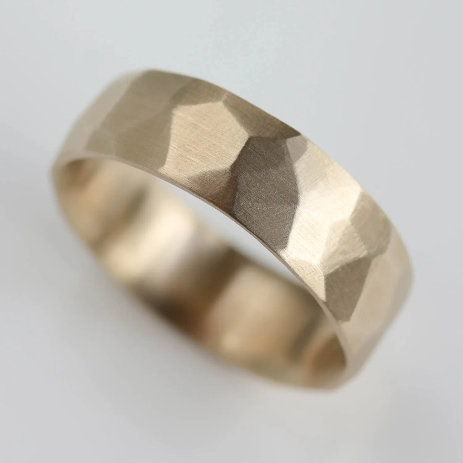 Faceted Wedding Band 