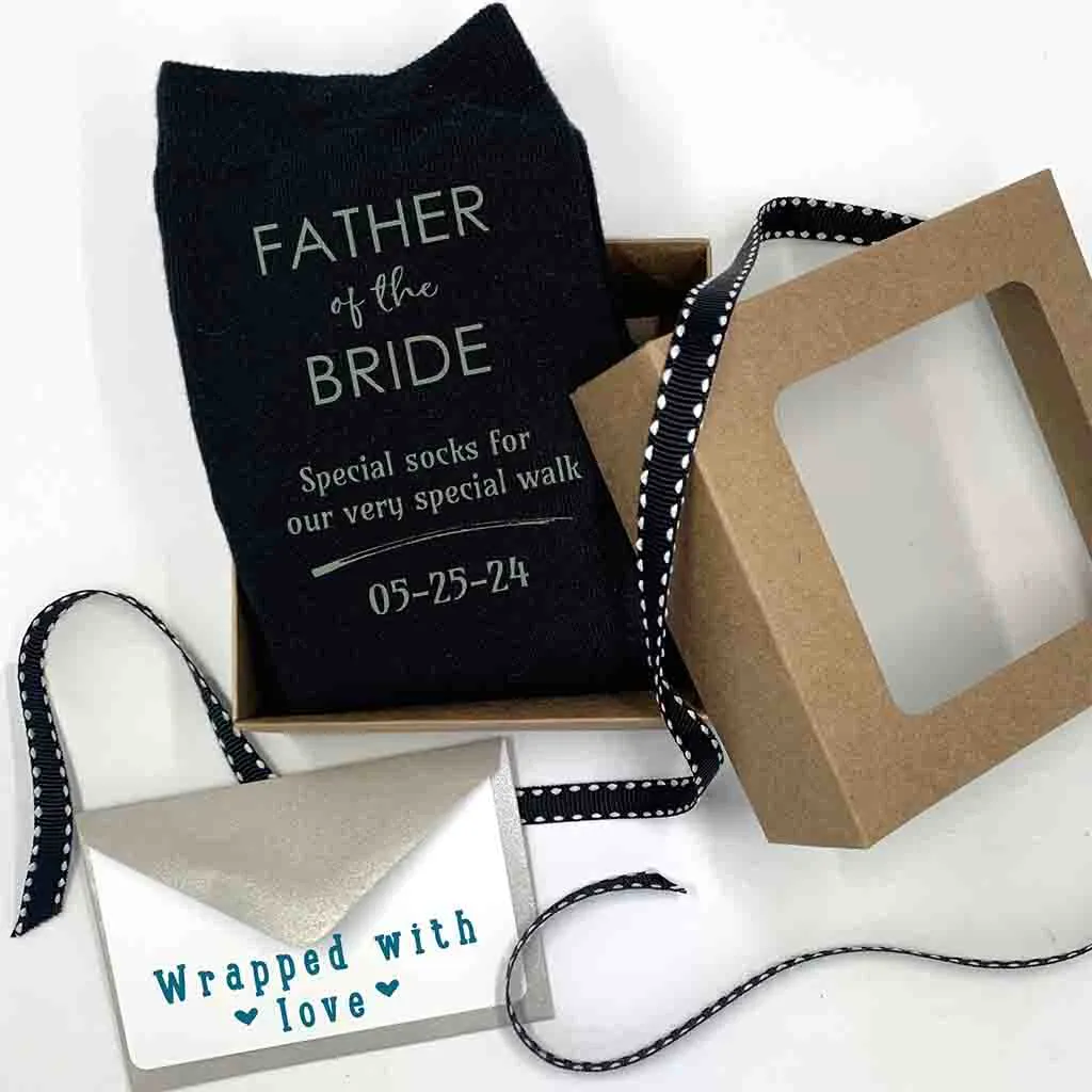 Father of the Bride Wedding Sock GIFT BUNDLE