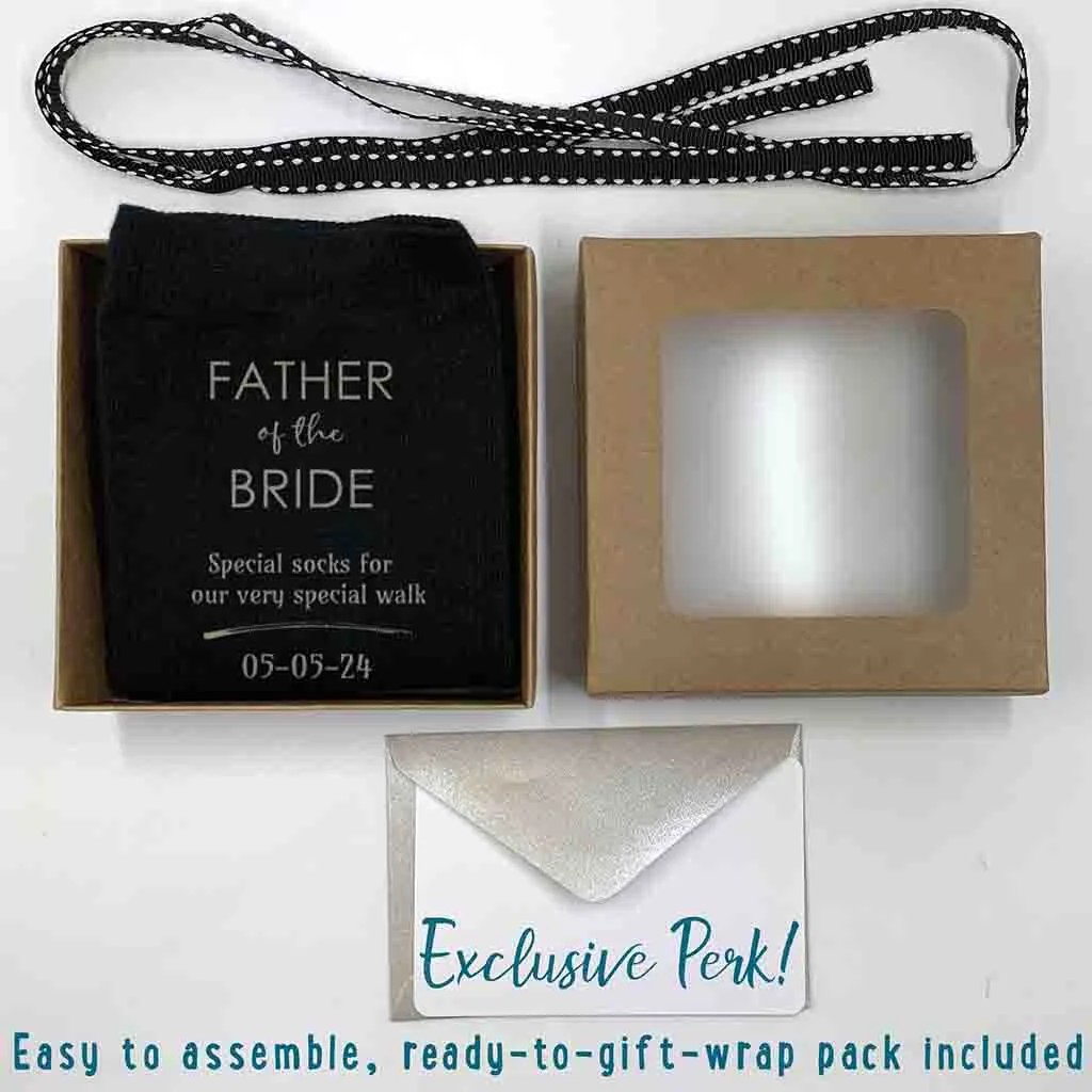 Father of the Bride Wedding Sock GIFT BUNDLE