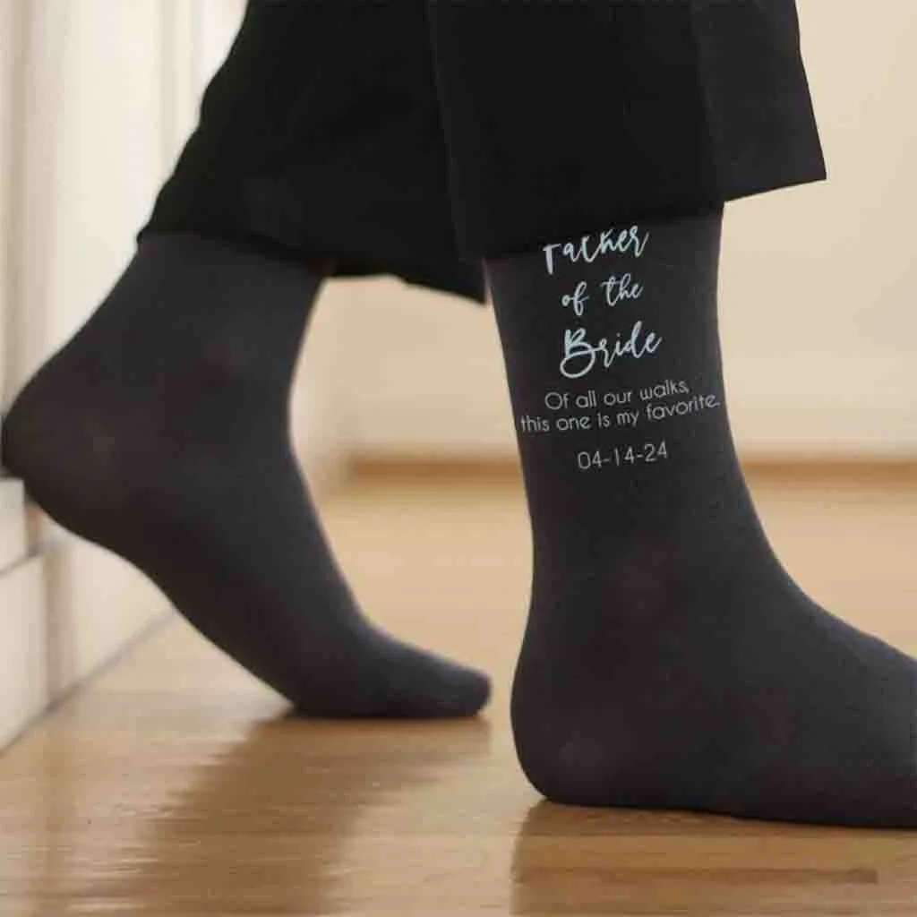 Father of the Bride Wedding Socks - Customized & Personalized