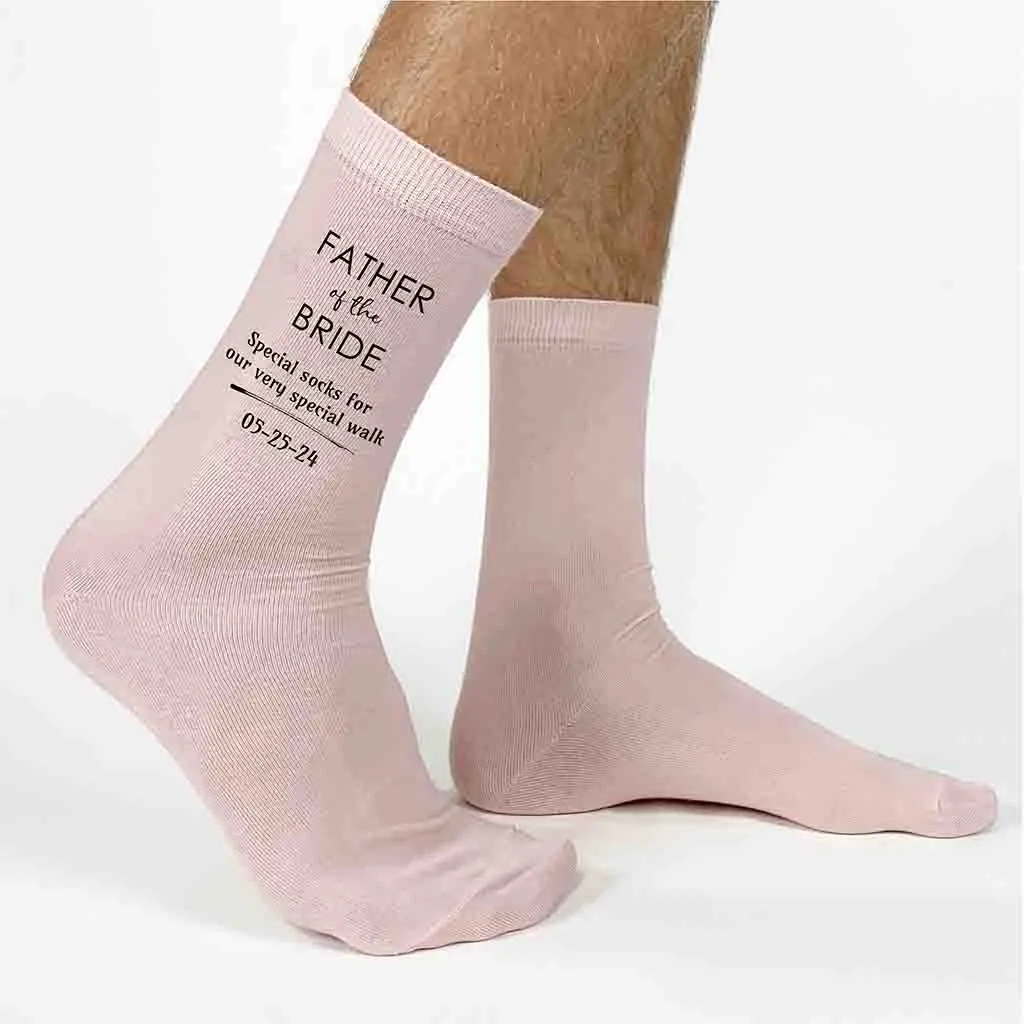 Father of the Bride Wedding Socks for a Memorable Walk