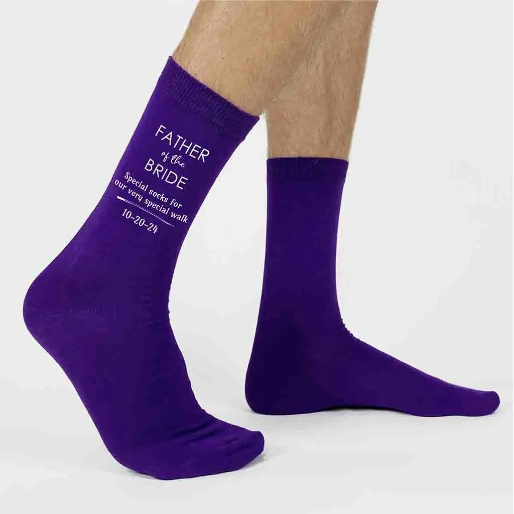 Father of the Bride Wedding Socks for a Memorable Walk