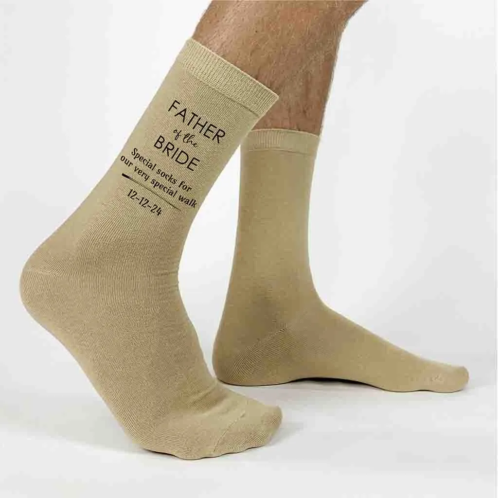 Father of the Bride Wedding Socks for a Memorable Walk