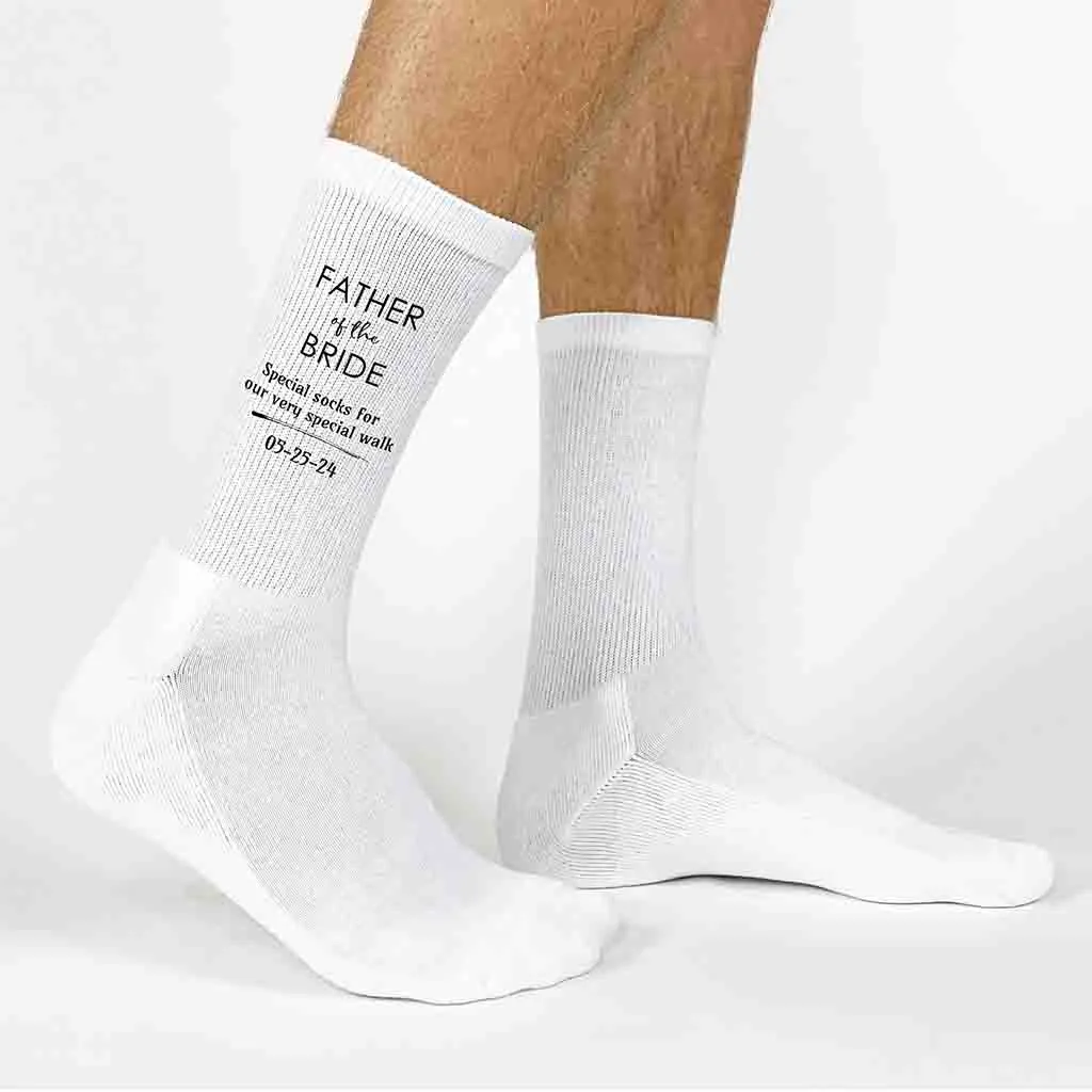 Father of the Bride Wedding Socks for a Memorable Walk