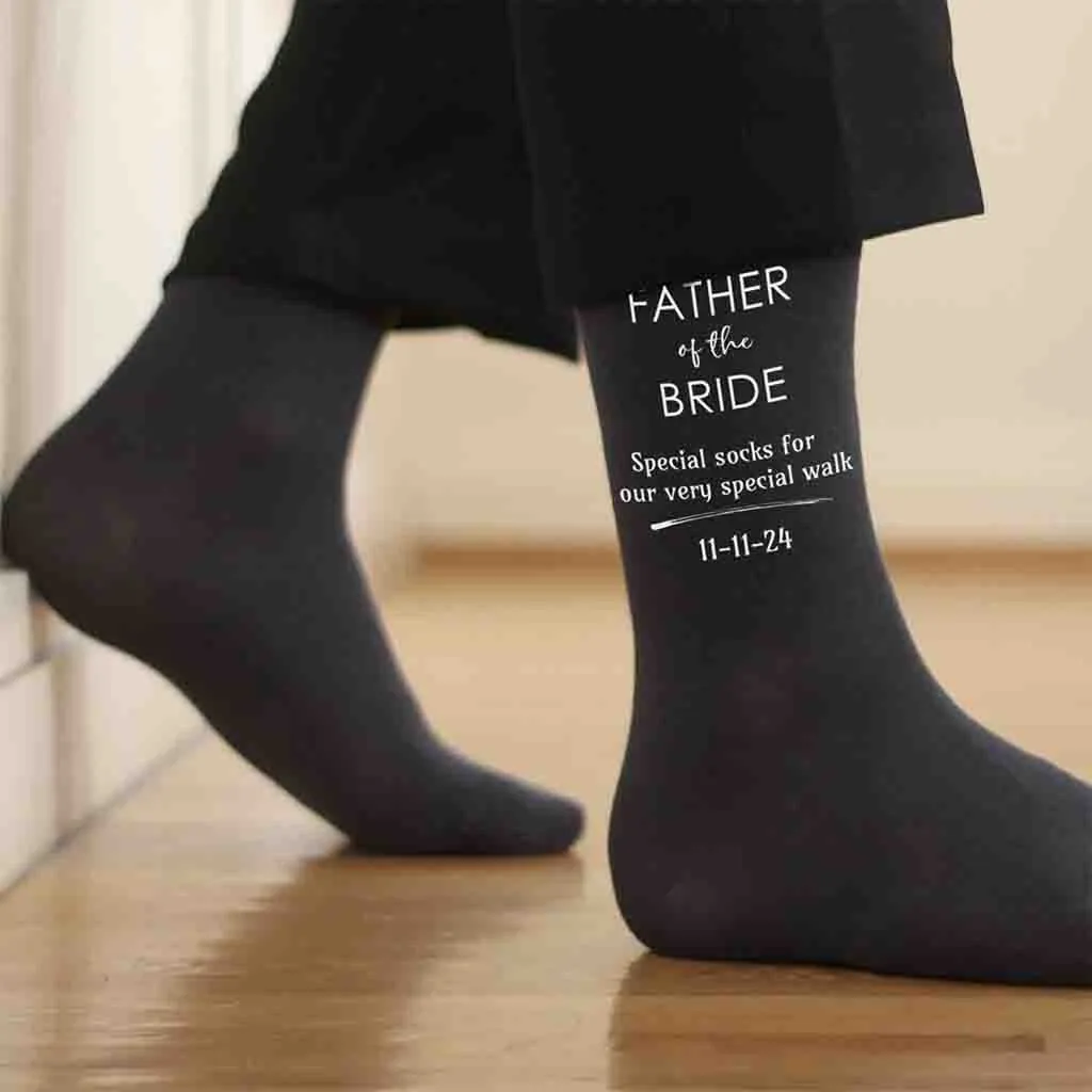 Father of the Bride Wedding Socks for a Memorable Walk