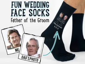 Father of the Groom Wedding Photo Socks