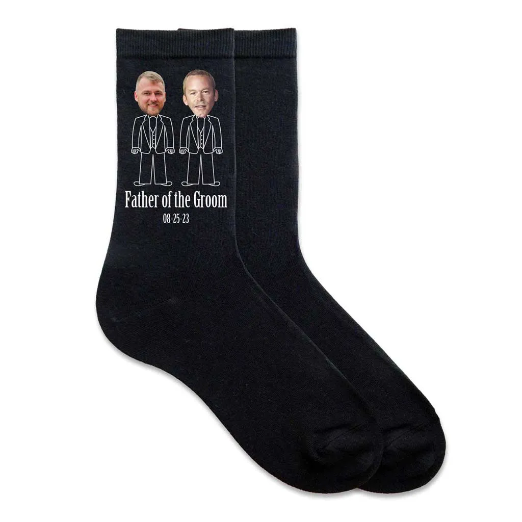 Father of the Groom Wedding Photo Socks