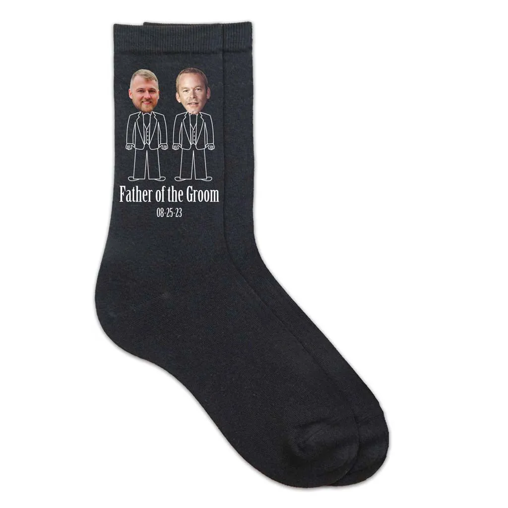 Father of the Groom Wedding Photo Socks