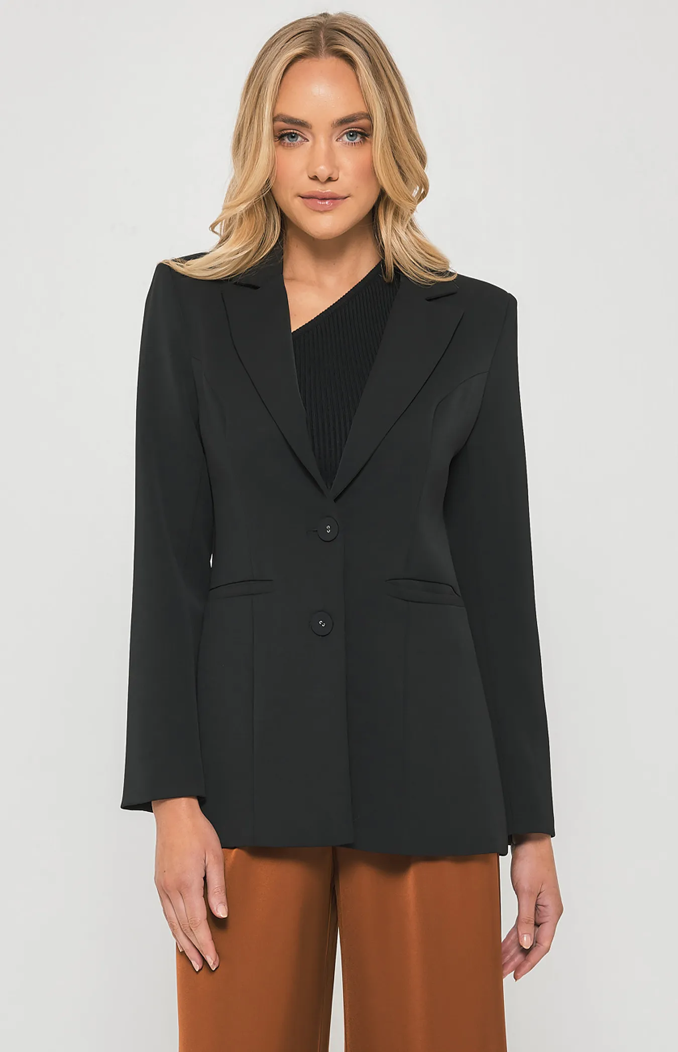 Fitted Blazer with Front Pockets (SJT389B)