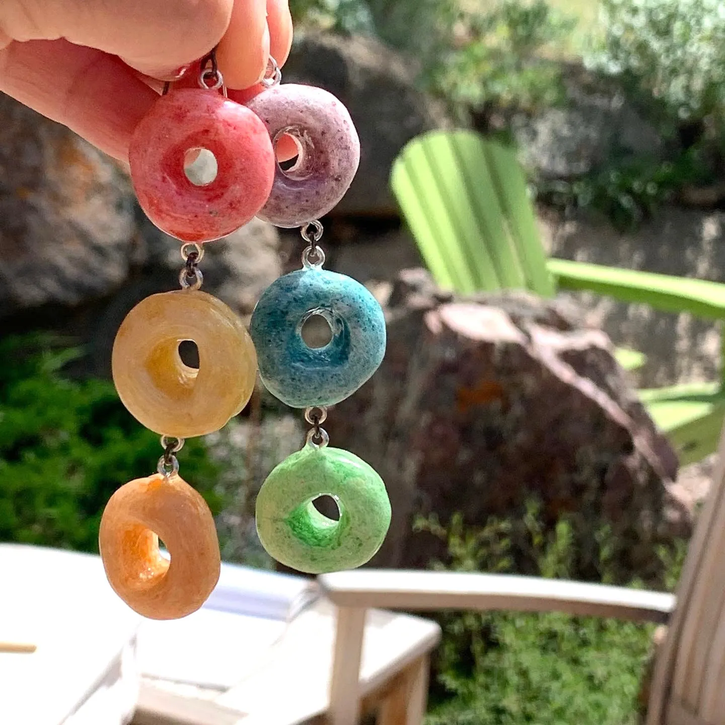 Fruit Loop Rainbow Earrings