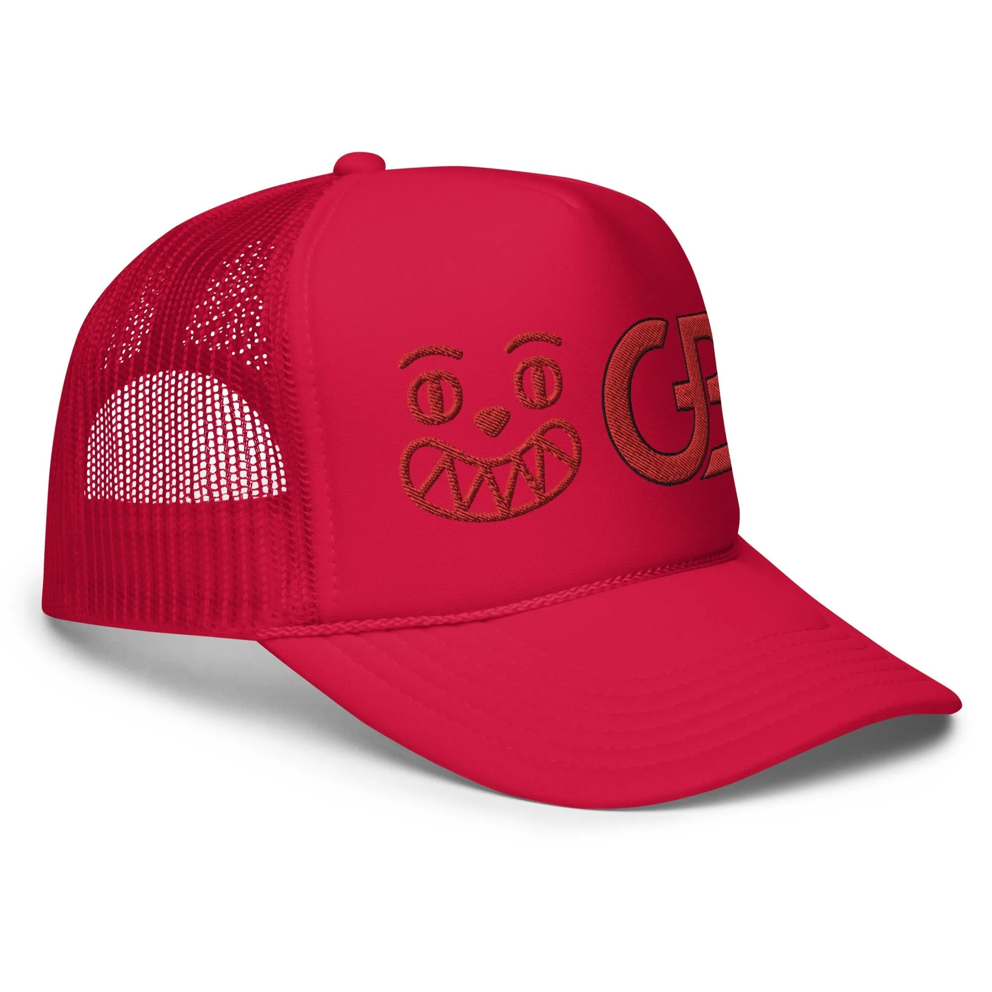 Gerald Black Foam Trucker Hat FULLRED