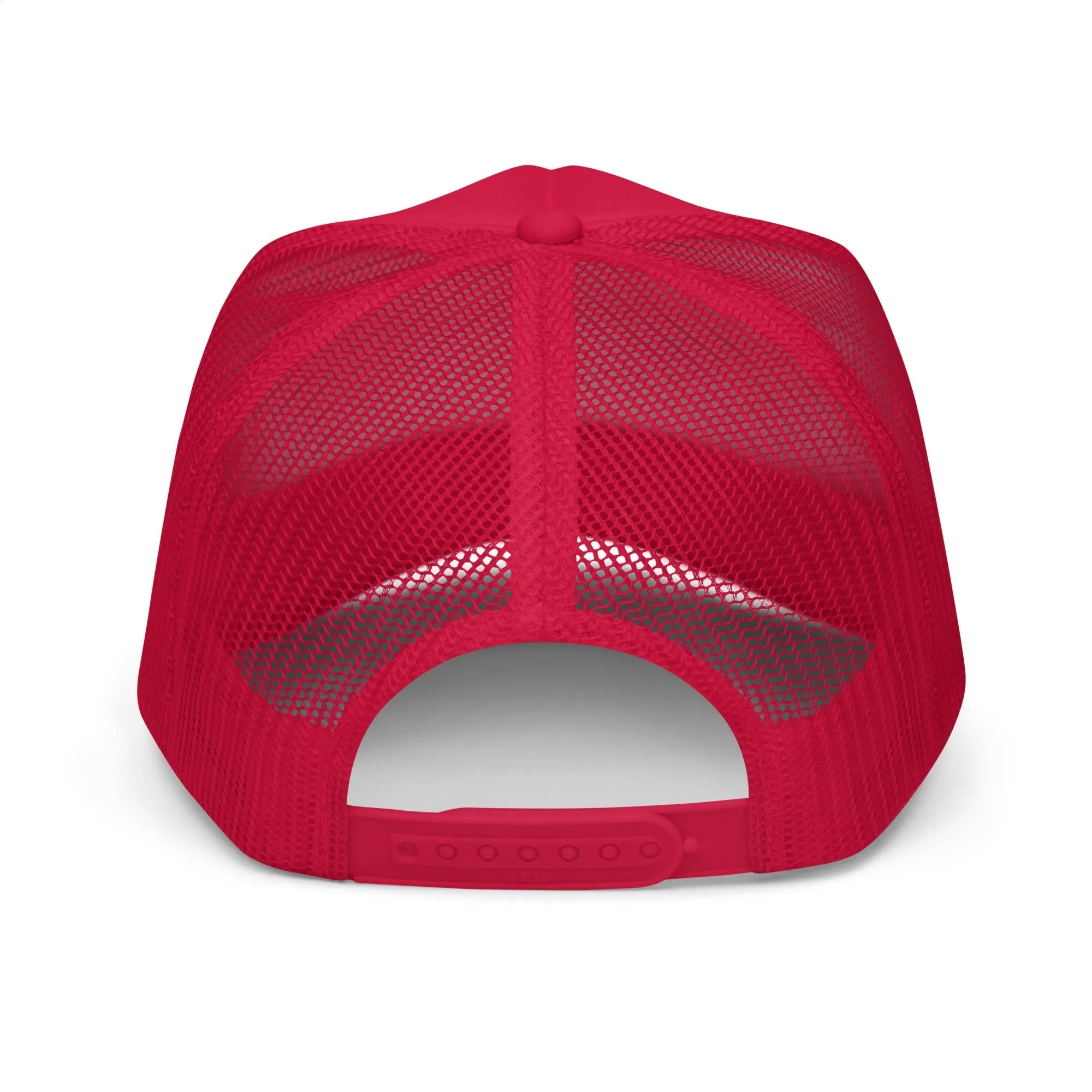 Gerald Black Foam Trucker Hat FULLRED