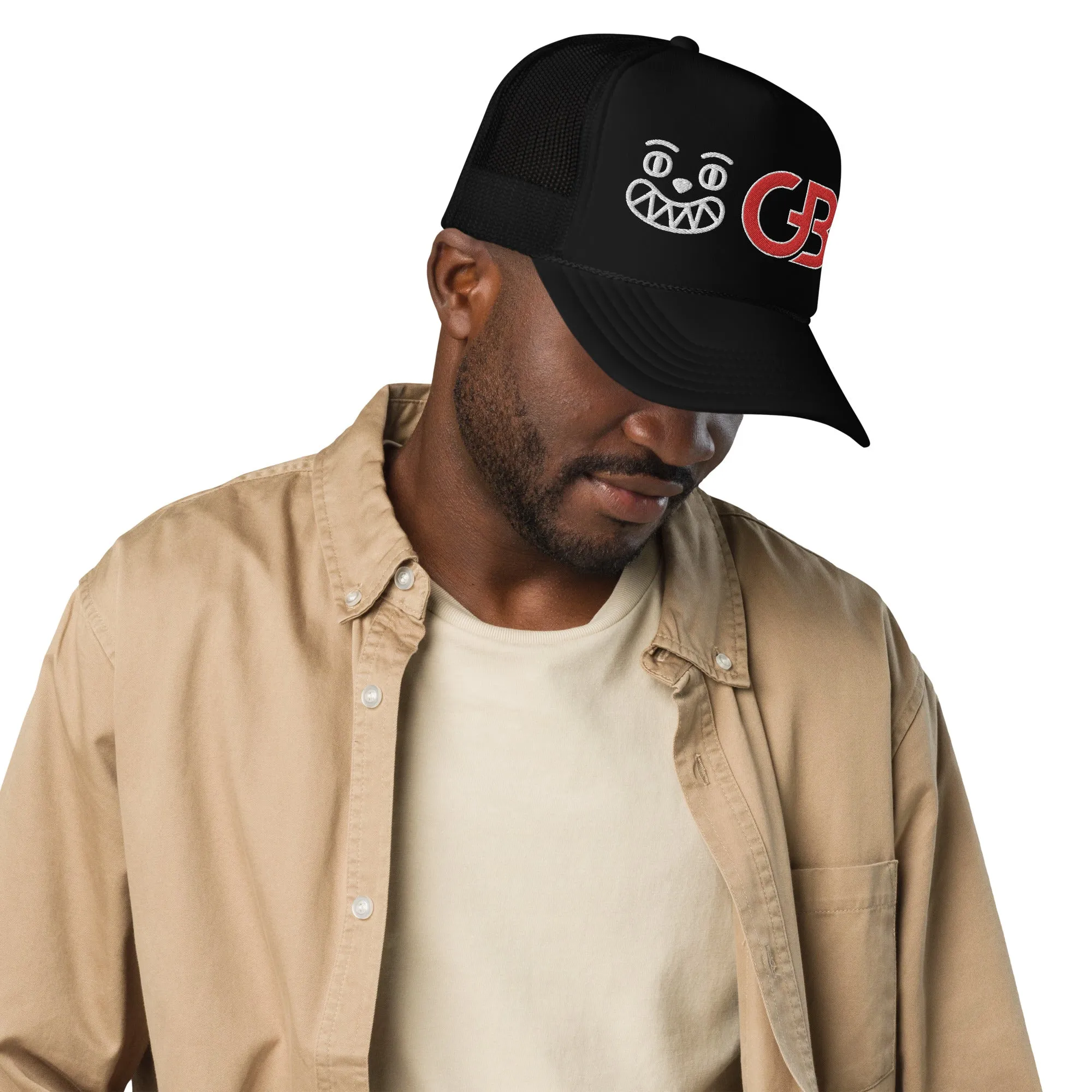 Gerald Black Foam Trucker Hat RED