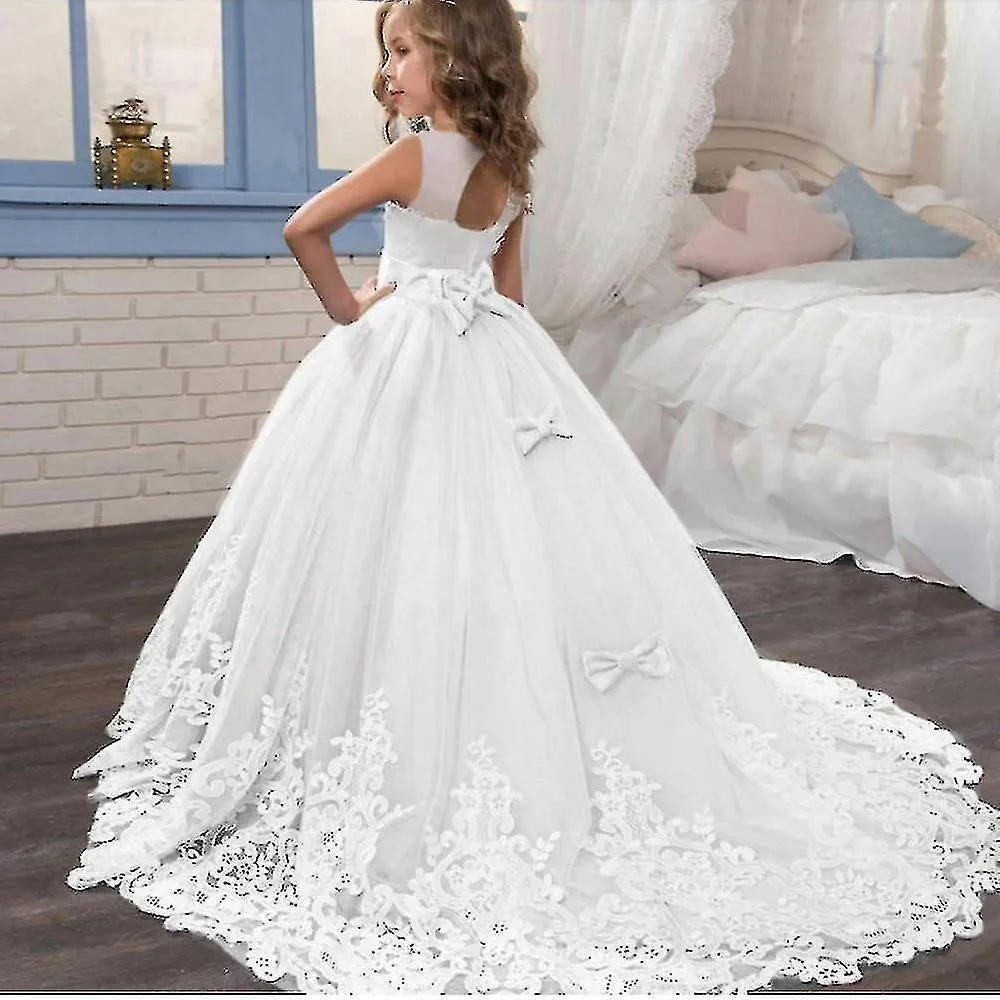 Girls Lace Long Prom Gowns Bridesmaid Kids Dresses For Girls Teens Girl Party Dress Kids Princess Ev