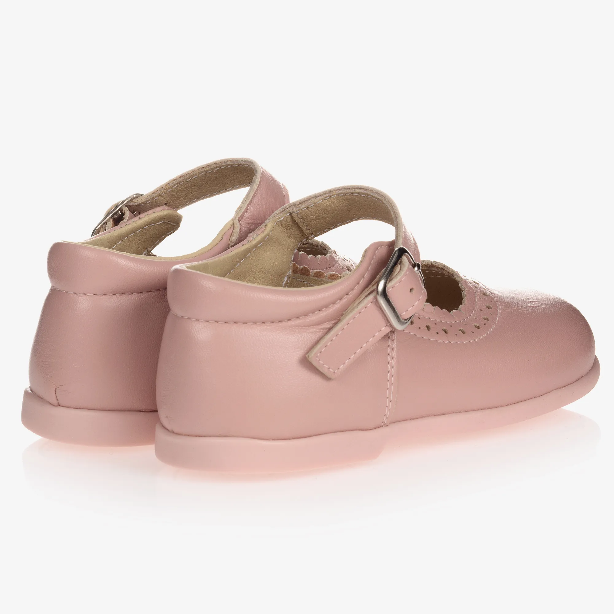 Girls Pink Leather Shoes