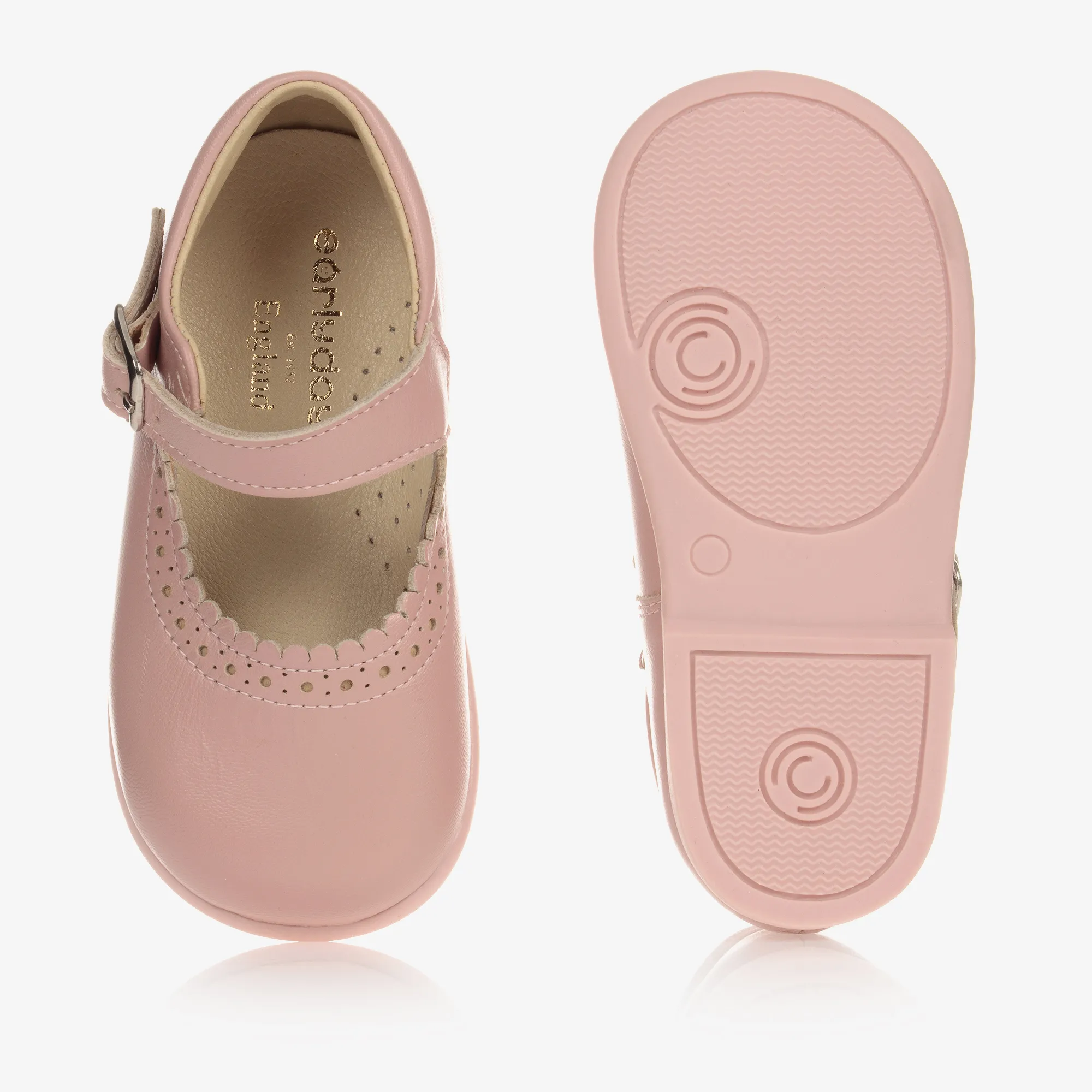 Girls Pink Leather Shoes