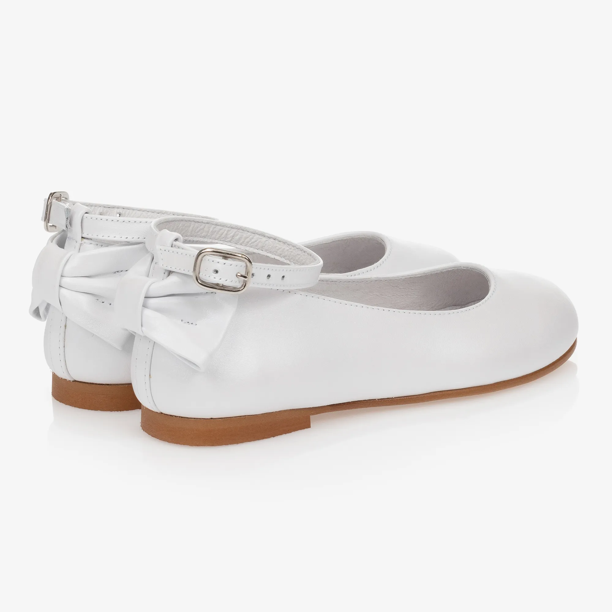 Girls White Leather Shoes