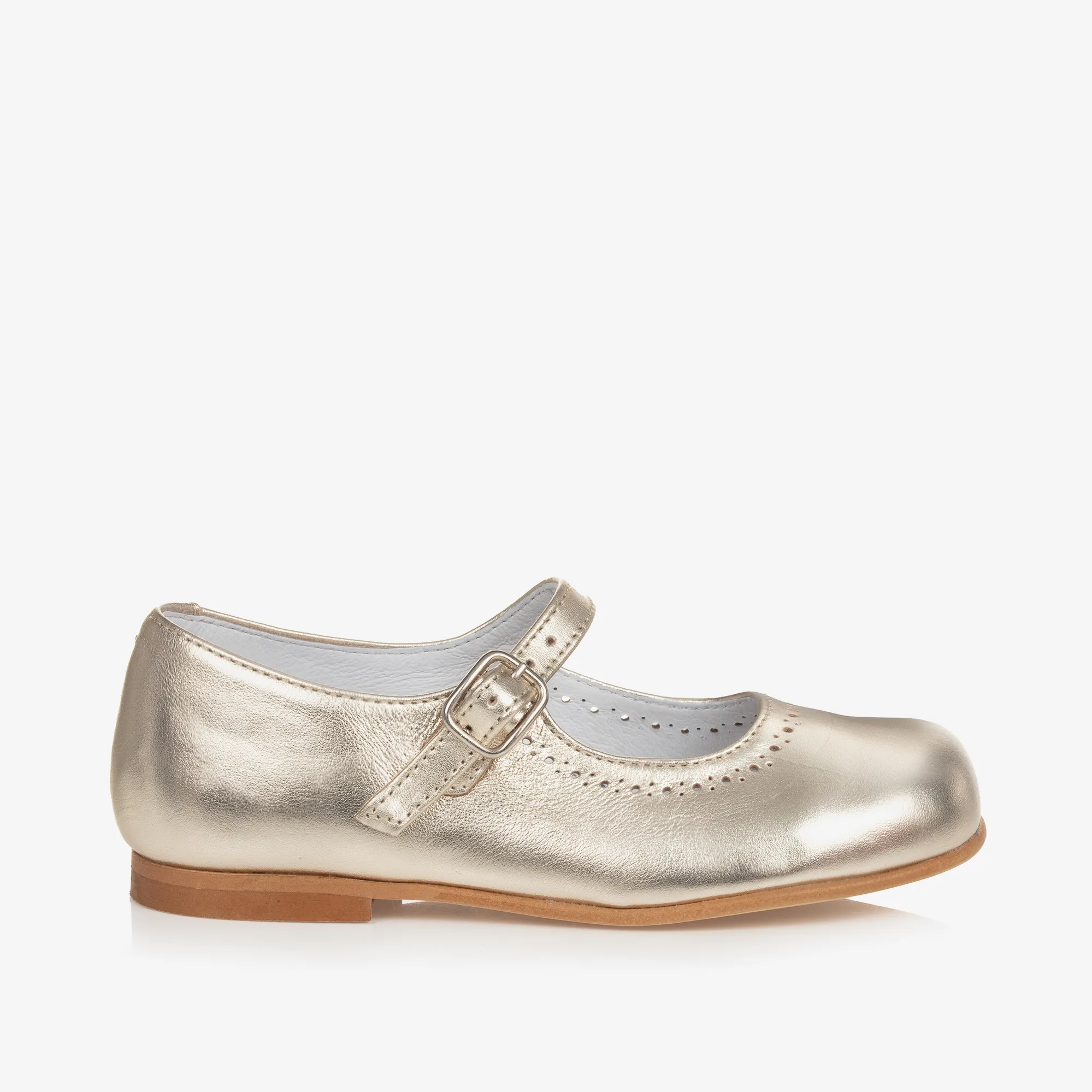 Gold Leather Shoes