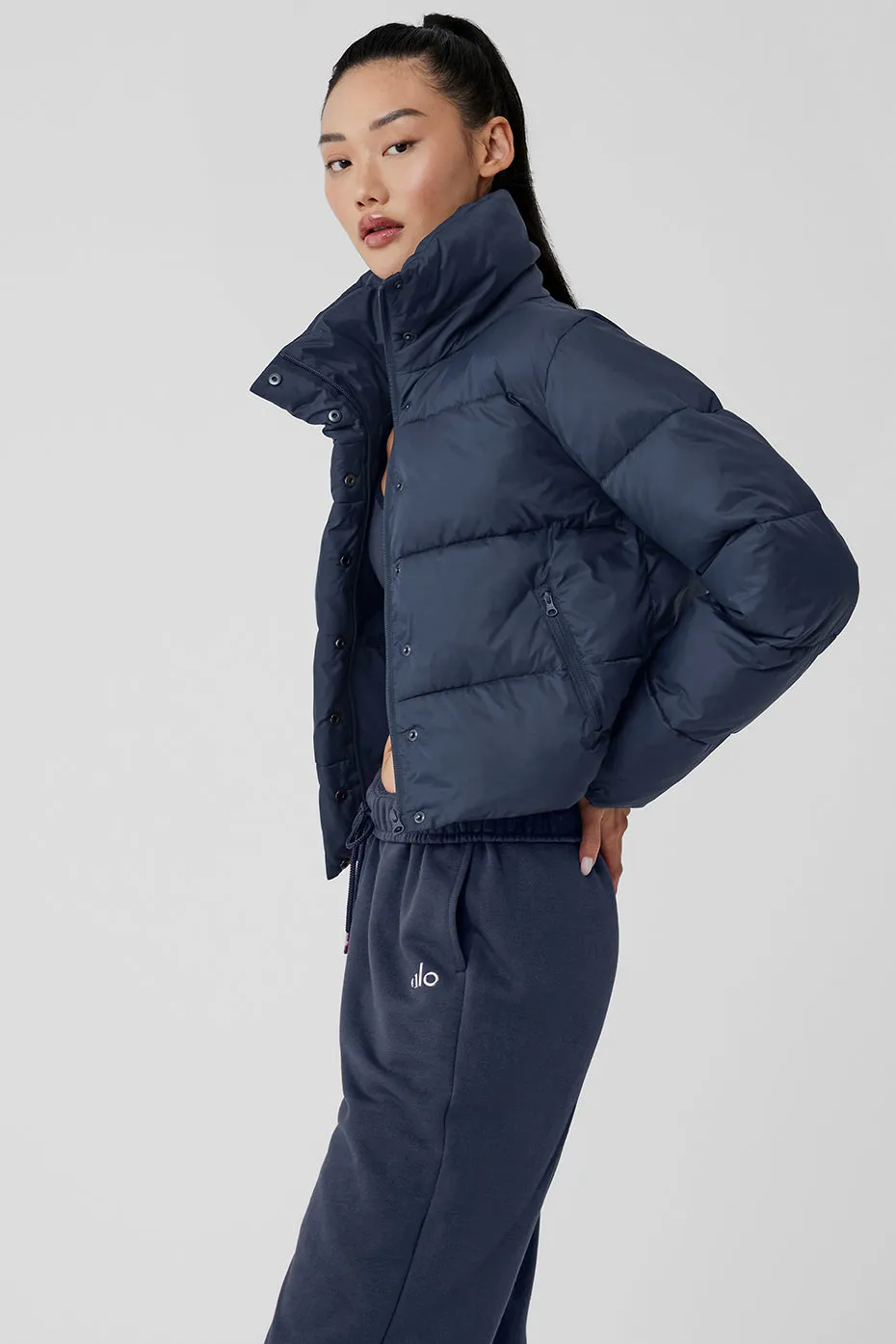 Gold Rush Puffer - Navy