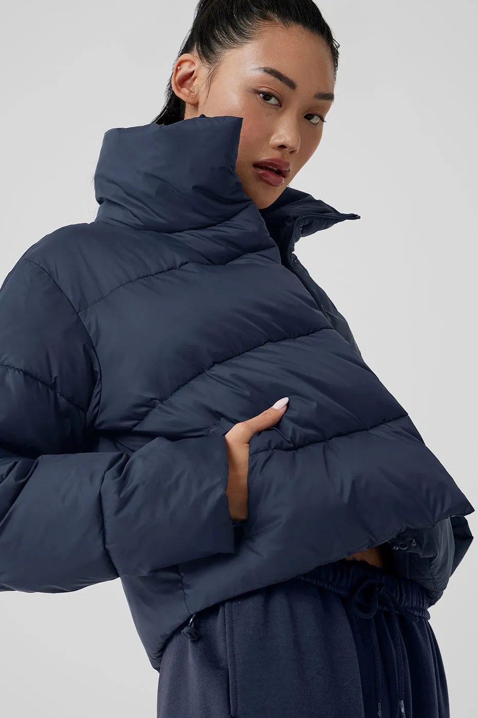 Gold Rush Puffer - Navy