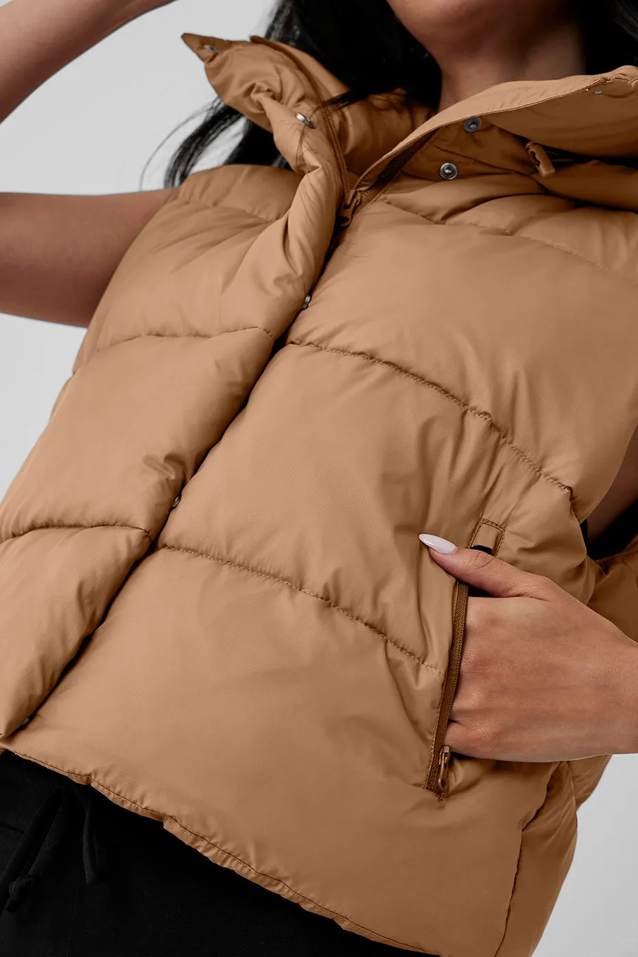 Gold Rush Puffer Vest - Toasted Almond