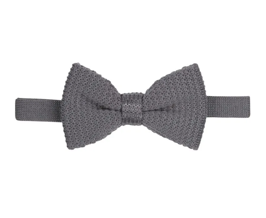 Grey Woolen Bow Tie